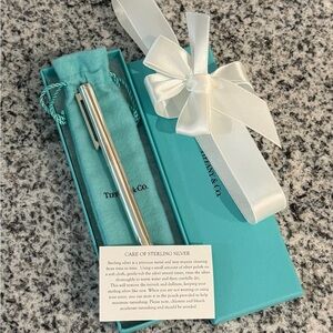 Tiffany & Co. Sterling 925 Silver 1837 Pen with Original Box and Pouch